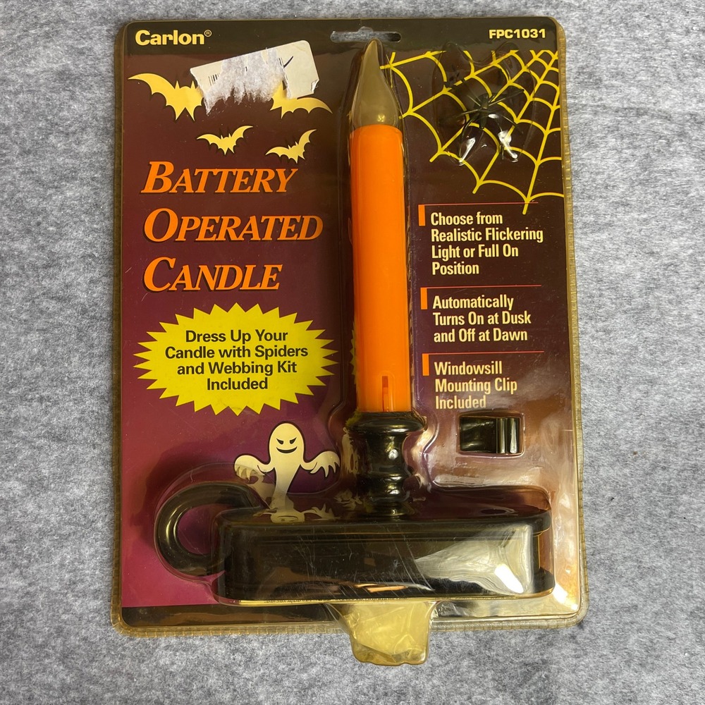 VTG Carlon Halloween LED‎ Battery Flicker Window Candles Halloween Prop FPC1031